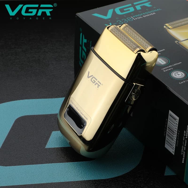 Електробритва VGR V-338 шейвер GOLD, вологостійка, LED display — фото 4