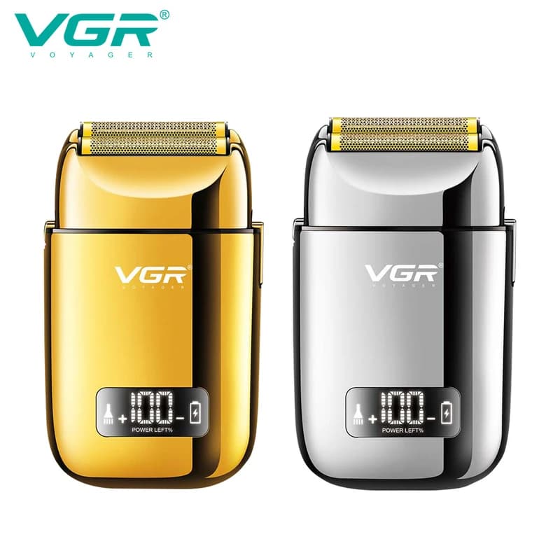 Електробритва VGR V-338 шейвер GOLD, вологостійка, LED display — фото 7