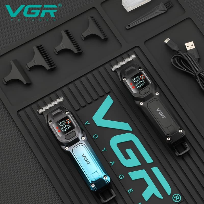Тример VGR V-964 BLACK, 7000 RPM, 3 насадки, LED display — фото 4