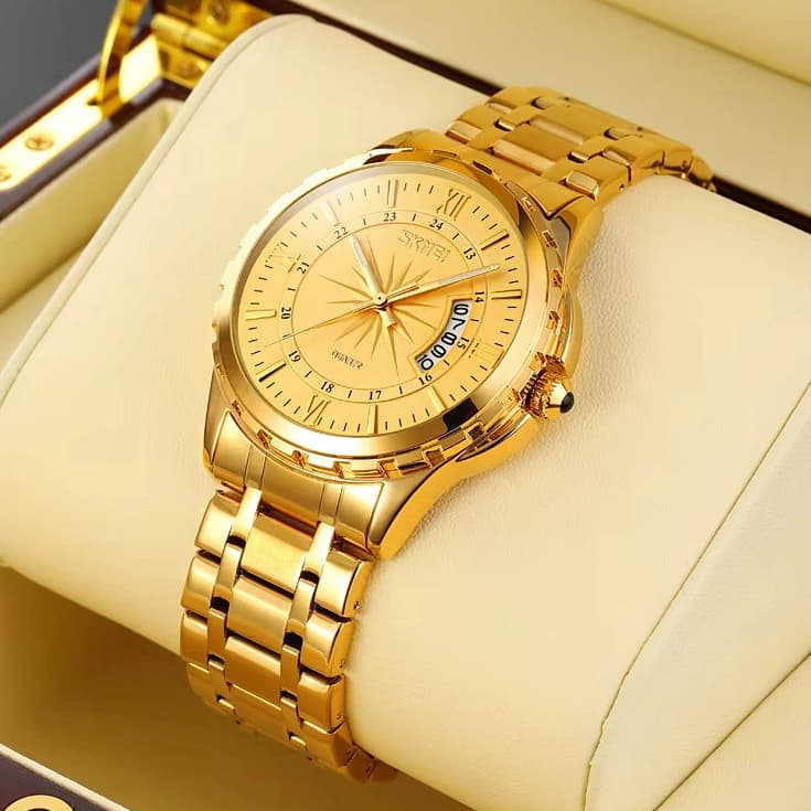 Годинники наручні 9069GDGD SKMEI, GOLD-GOLD — фото 3