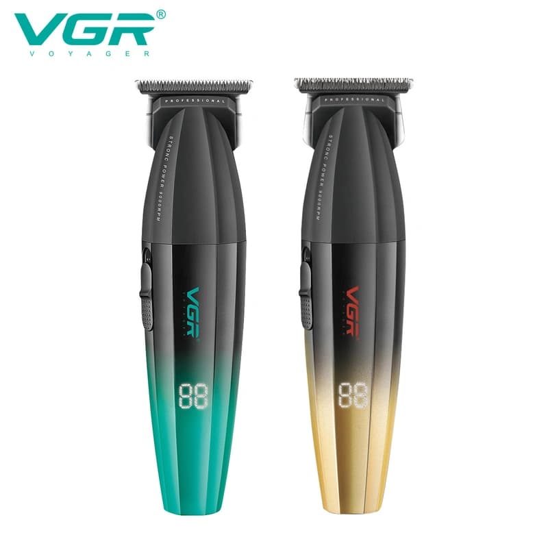 Тример VGR V-906 GOLD, 3 насадки, керамічне лезо, TURBO режим 9000 RPM, LED display — фото 4
