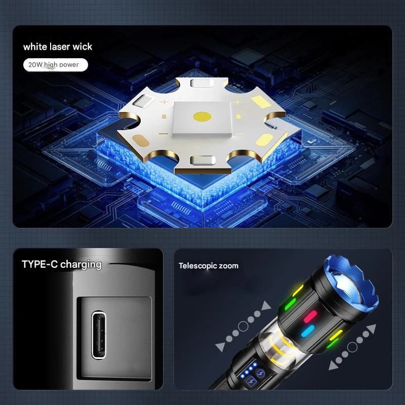 Тактичний ліхтар YEMAO YM-G560Y, 1200LM, акумулятор 26650 (5000 mAh), функція лампи — фото 6