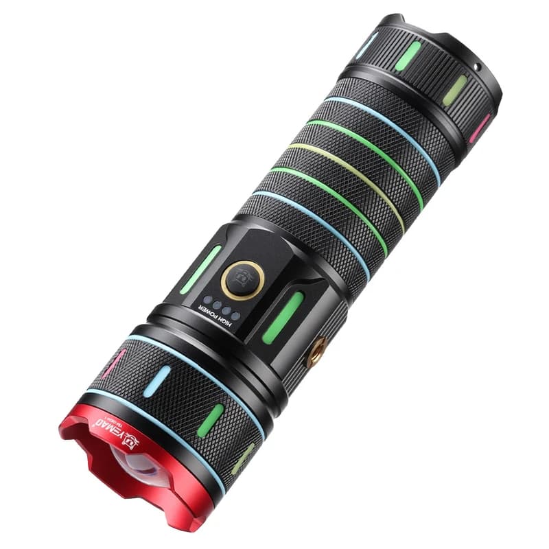 Тактичний ліхтар YEMAO YM-G634-1, 2500LM, акумулятор 40700 (9000 mAh), чохол, блок живлення — фото 4