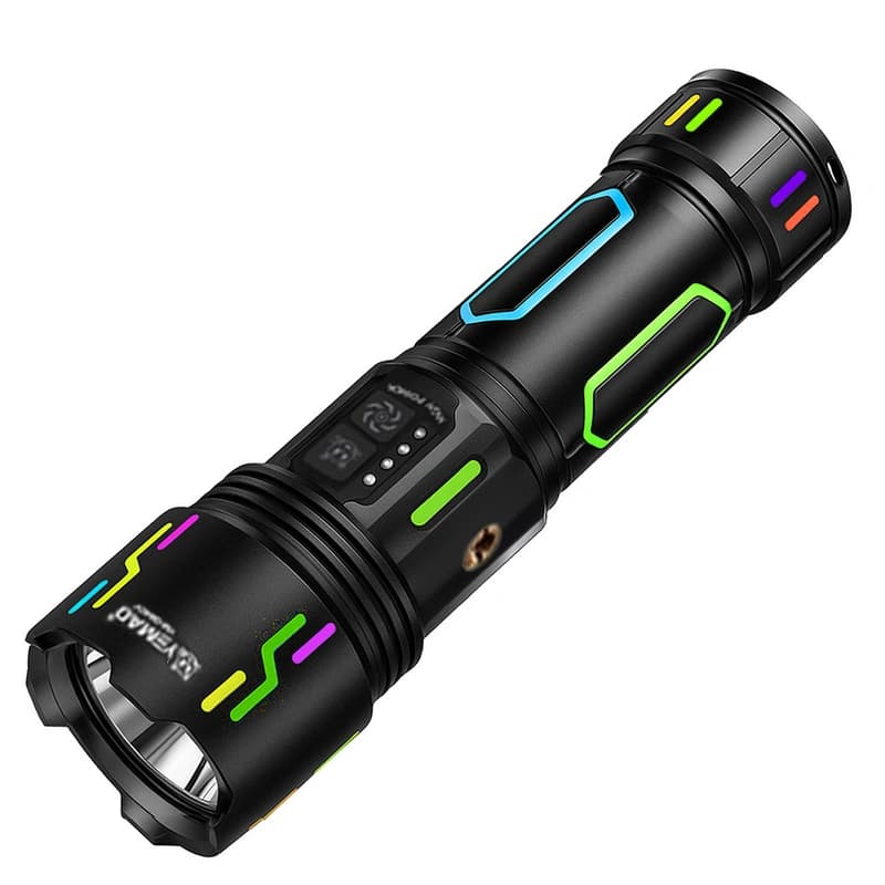 Далекобійний ліхтар YEMAO YM-G640Y-1, 4000LM, акумулятор 32700 (7000 mAh), чохол, блок живлення — фото 6
