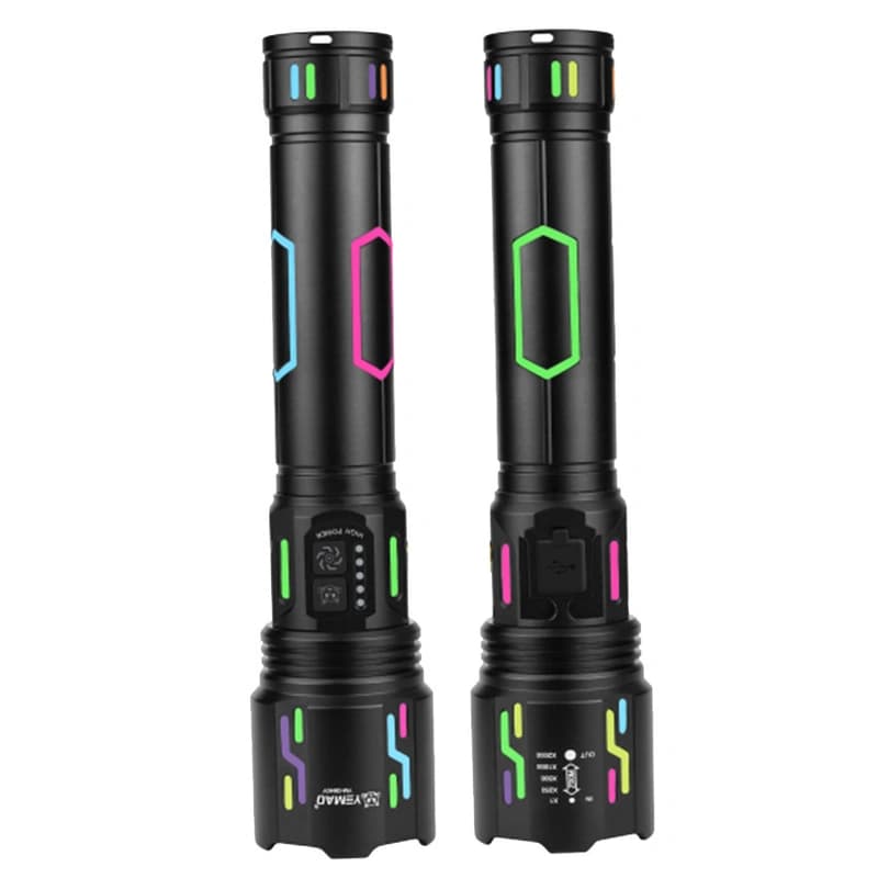 Далекобійний ліхтар YEMAO YM-G640Y, 4000LM, акумулятор 33140 (15000 mAh), чохол, блок живлення — фото 9