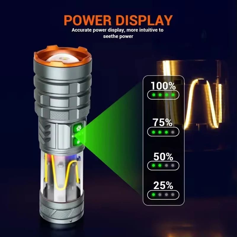 Тактичний ліхтар YEMAO YM-G580, 2500LM, акумулятор 26650 (5000 mAh), функція лампи — фото 4