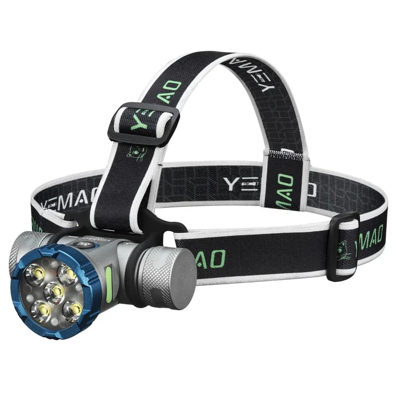 Налобний ліхтар YEMAO YM-T755X, 3000LM, акумулятор 2x21700 (4200 mAh), із червоним світлом — фото 4