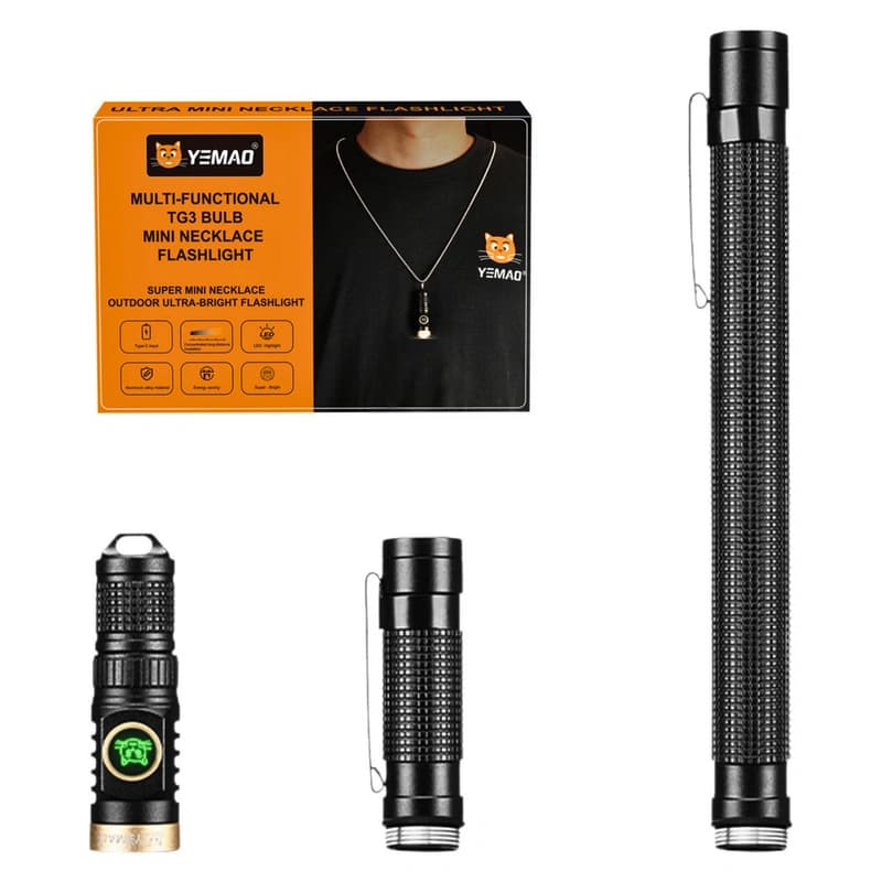 Портативний ліхтар YEMAO YM-M10, 800LM, акумулятори 10440 + 10180 (500 + 120 mAh), 3xAAA, чохол — фото 1