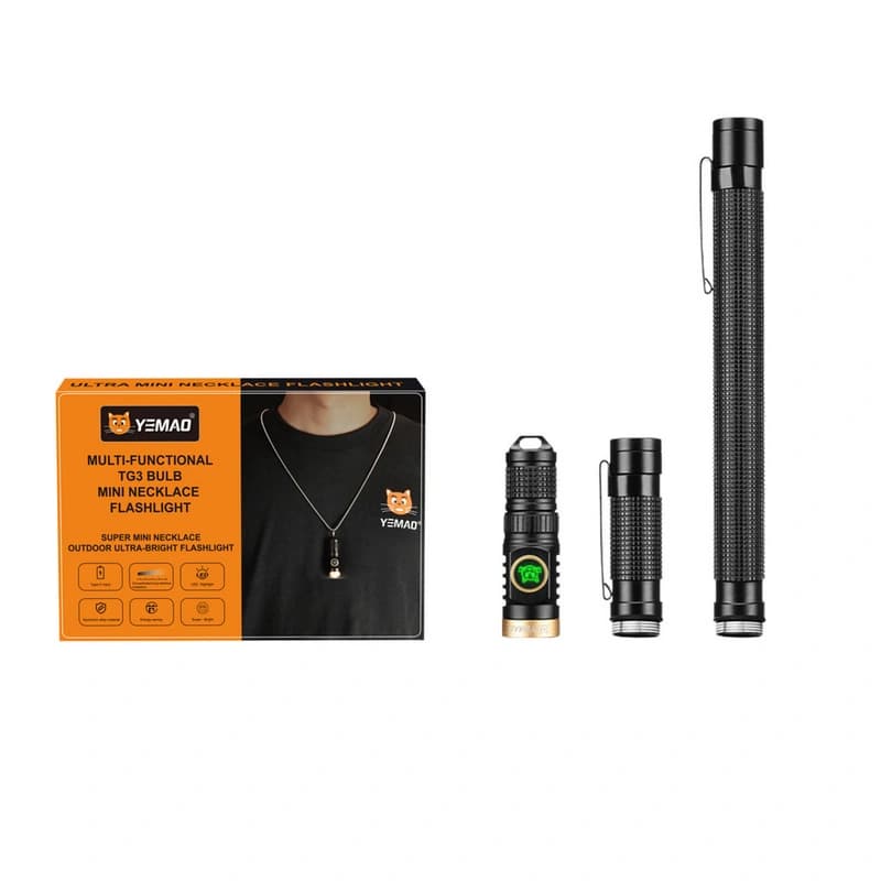 Портативний ліхтар YEMAO YM-M10, 800LM, акумулятори 10440 + 10180 (500 + 120 mAh), 3xAAA, чохол — фото 8