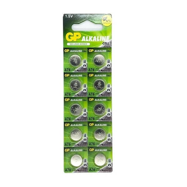 Батарейка GP A76/LR44/AG13 Alkaline /B10/P25/P500