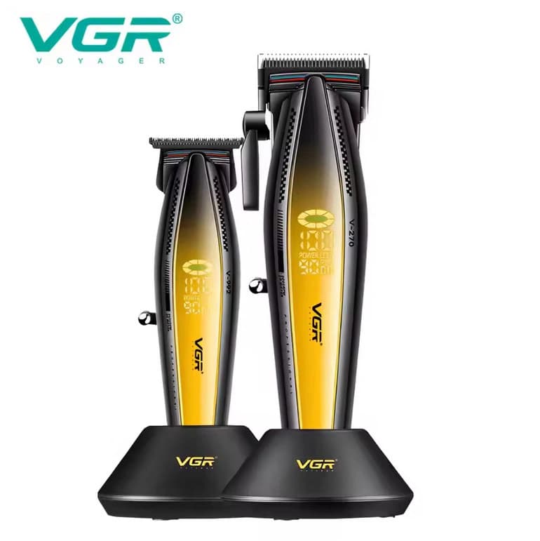 Комплект VGR 2 в 1 V-270&V-992 GOLD, машинка для стрижки та тример — фото 2