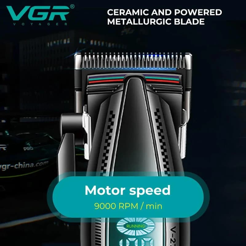 Комплект VGR 2 в 1 V-270&V-992 GREEN, машинка для стрижки та тример — фото 3