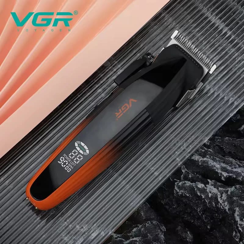 Акумуляторна машника для стриження (clipper) VGR V-889C, 6 насадок, LED display, 9000RPM — фото 9