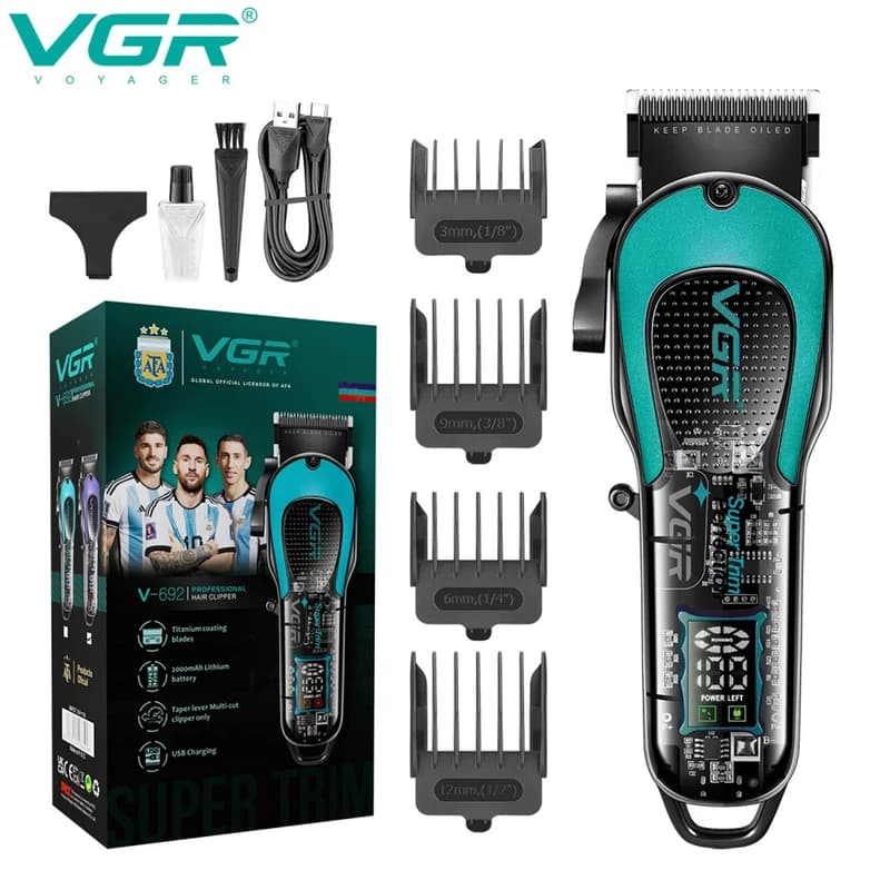 Акумуляторна машника для стриження (clipper) VGR V-692 GREEN