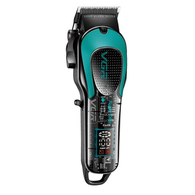 Акумуляторна машника для стриження (clipper) VGR V-692 GREEN, 4 насадки, LED display — фото 5