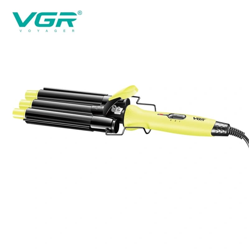 Плойка потрійна VGR V-595 YELLOW