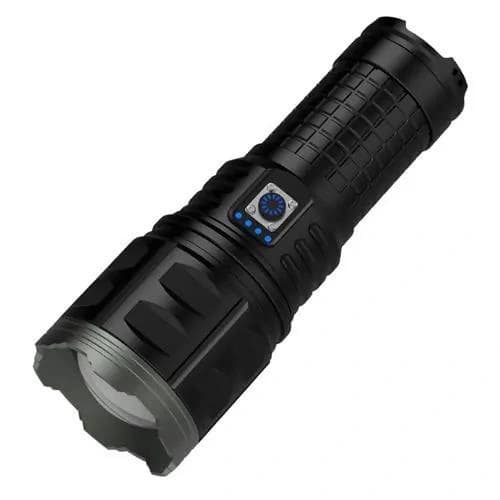 Ліхтар AK138 WHITE LASER LED PM60-TG, 4х18650, power bank, індикація заряду, ЗП Type-C, zoom, Box — фото 2
