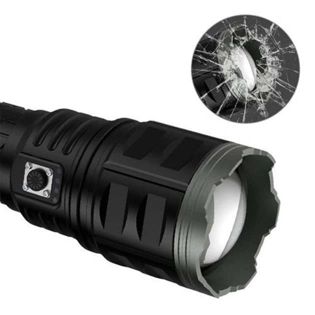 Ліхтар AK138 WHITE LASER LED PM60-TG, 4х18650, power bank, індикація заряду, ЗП Type-C, zoom, Box — фото 7