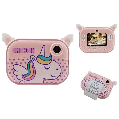 Дитячий фотоапарат миттєвого друку YT008, PINK UNICORN з підтримкою microSD card, 3Y+, WiFi — фото 5