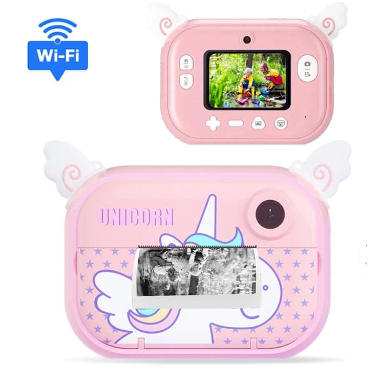 Дитячий фотоапарат миттєвого друку YT008, PINK UNICORN з підтримкою microSD card, 3Y+, WiFi — фото 7