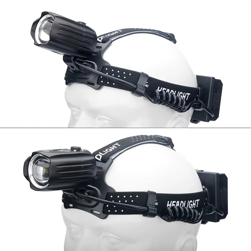 Ліхтар налобний BL-T35-P160, 3x18650, Power Bank, ЗП Type-C, zoom, Box — фото 3