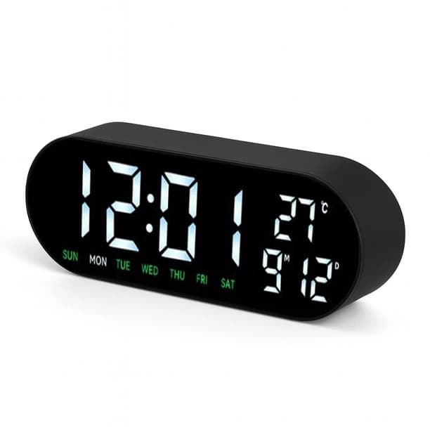Годинник мережний VST-913-6, білий, температура, USB