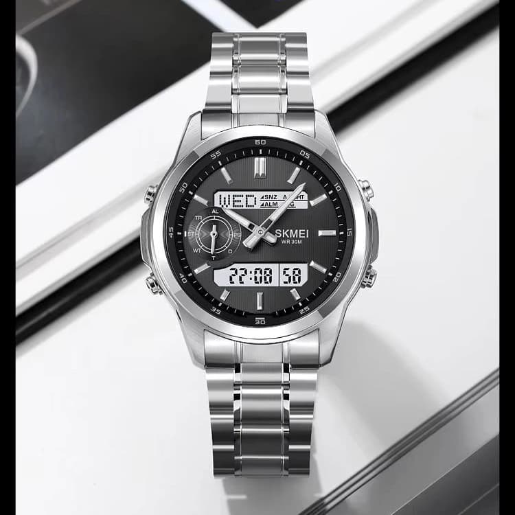 Годинники наручні 2284SIBK SKMEI, SILVER/BLACK — фото 3