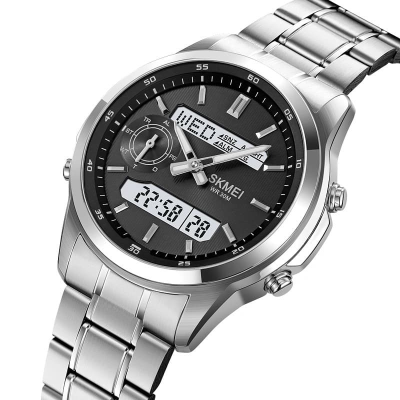 Годинники наручні 2284SIBK SKMEI, SILVER/BLACK — фото 4