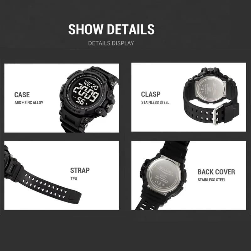 Годинники наручні 2422BK SKMEI, BLACK — фото 3