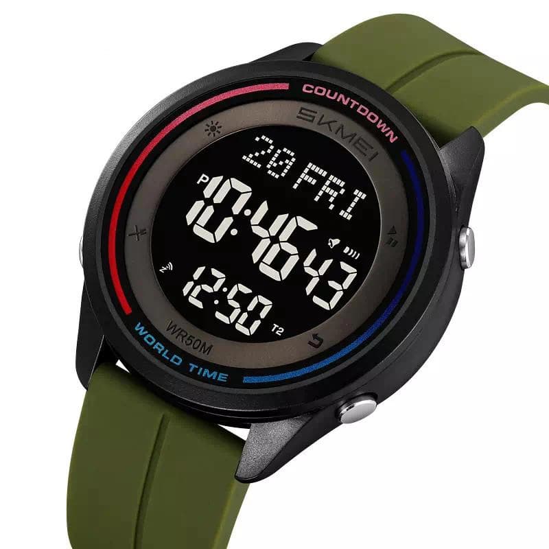 Годинники наручні 2412PAG SKMEI, ARMY GREEN-SILICONE — фото 6