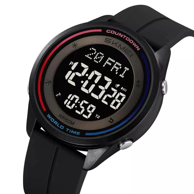 Годинники наручні 2412PBK SKMEI, BLACK-SILICONE — фото 2