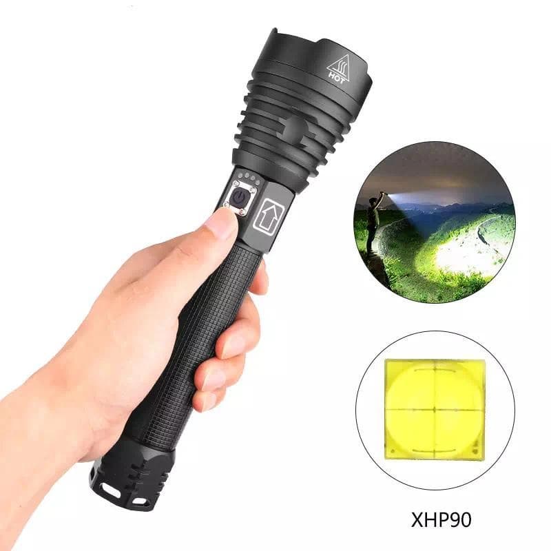 Ліхтар BL-601-P90, 2x26650/2x18650, ЗП Type-C, індикація заряду, zoom, Box — фото 10