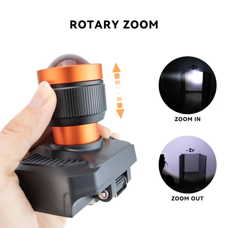 Ліхтар налобний 622-TG 15W, Li-Ion акумулятор 6000 mAh, ЗП Type-C, жовтий фільтр, zoom, Box — фото 8