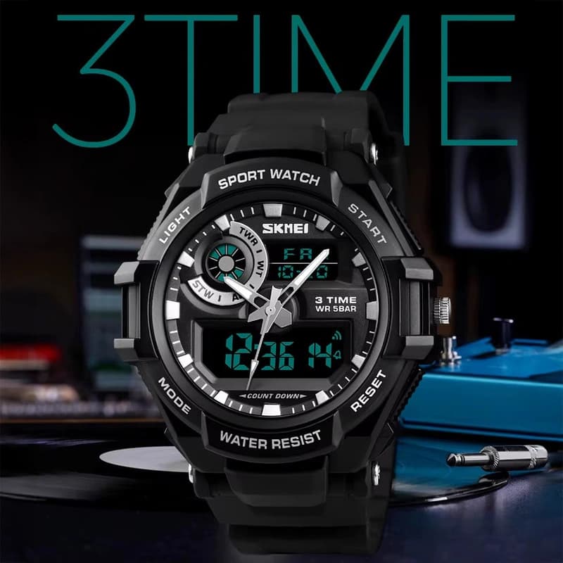 Годинники наручні 1357BK SKMEI, BLACK — фото 3