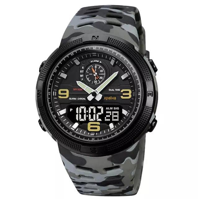 Годинники наручні 1655CMGYBK SKMEI, GRAY CAMO-BLACK, UKRAINE