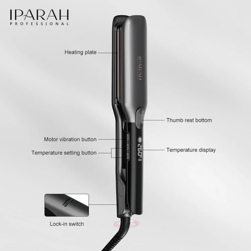 Випрямляч для волосся IPARAH P-113, 45мм, 160-260°C, керамічне покриття, LED дисплей, 65 Вт — фото 4