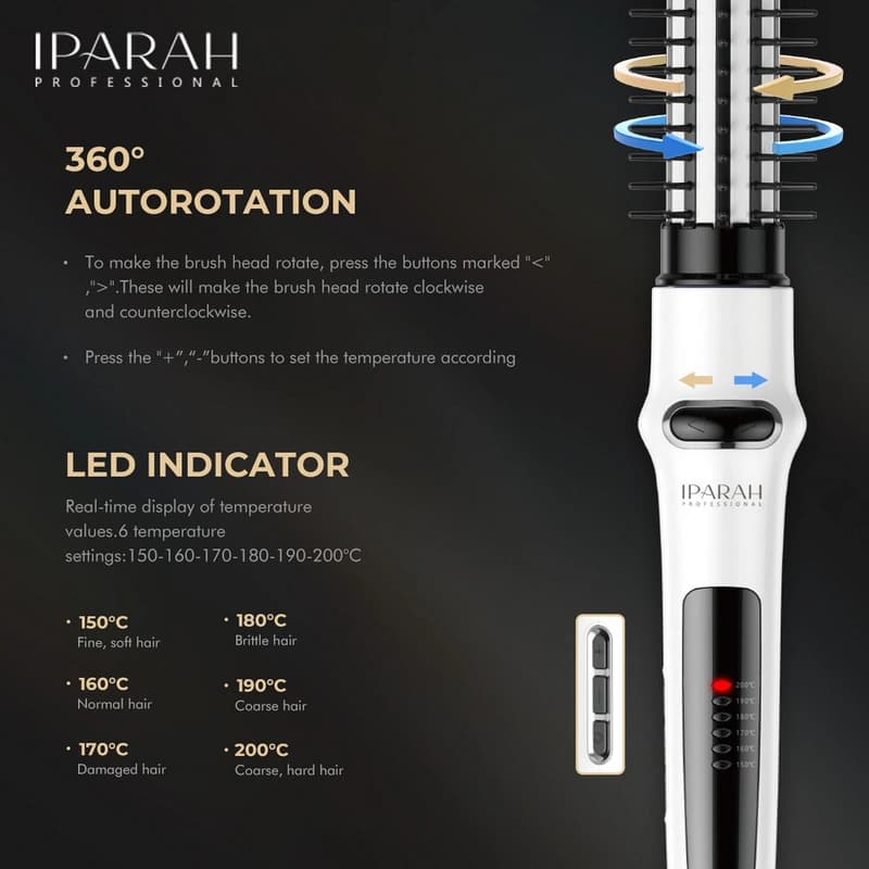 Стайлер-плойка IPARAH P-280W для автоматичної завивки волосся, 32 мм, 150-200 ° C, 45W — фото 5