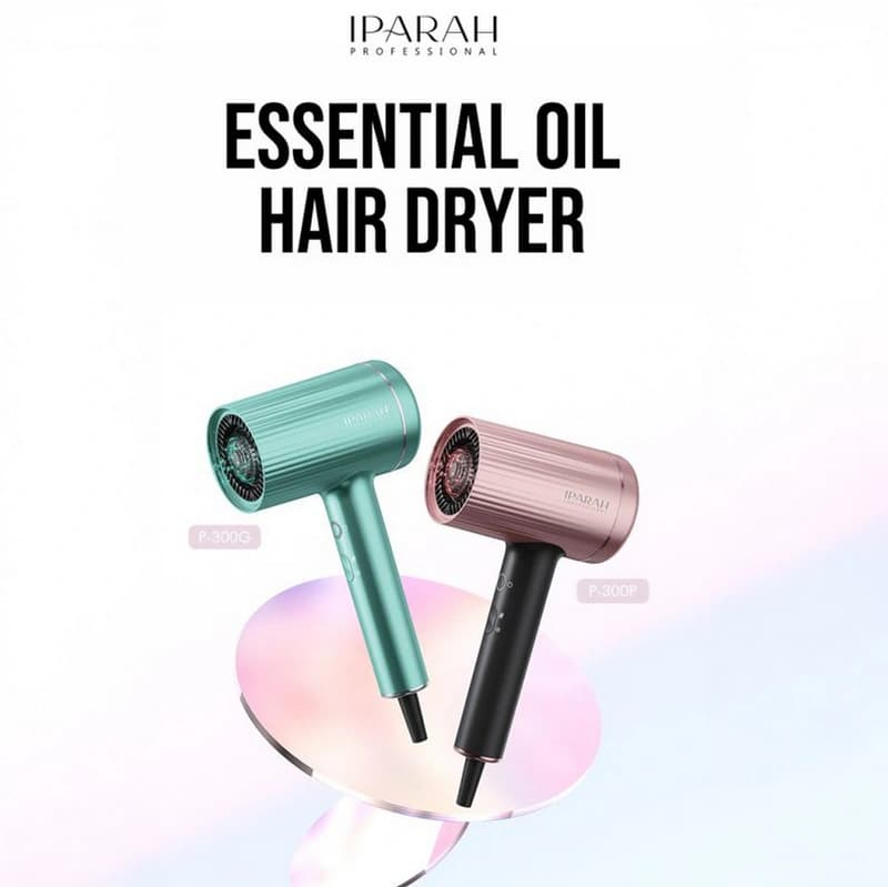 Професійний фен IPARAH P-300P PINK, 2 рівня обдува, 3 рівня температури, 1500W-1600W, ефірна олія — фото 8
