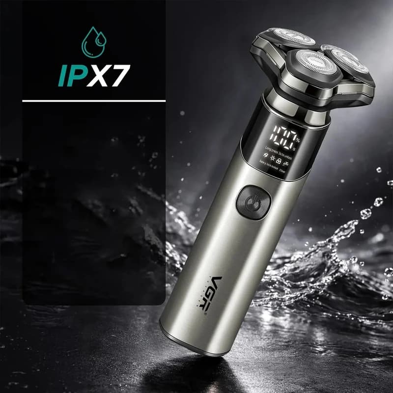 Електробритва VGR V-321, роторна, потрійні головки, IPX7 — фото 5