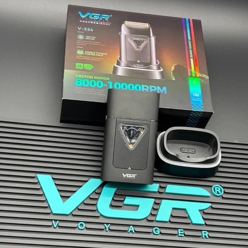 Електробритва VGR V-334 шейвер, подвійне лезо, 8000-10000 RPM, LED Display — фото 7