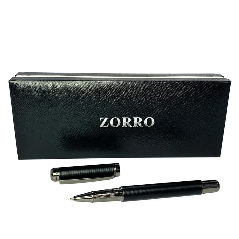 Ручка ролерна ZORRO у подарунковій коробці (чорна) 008 — фото 2