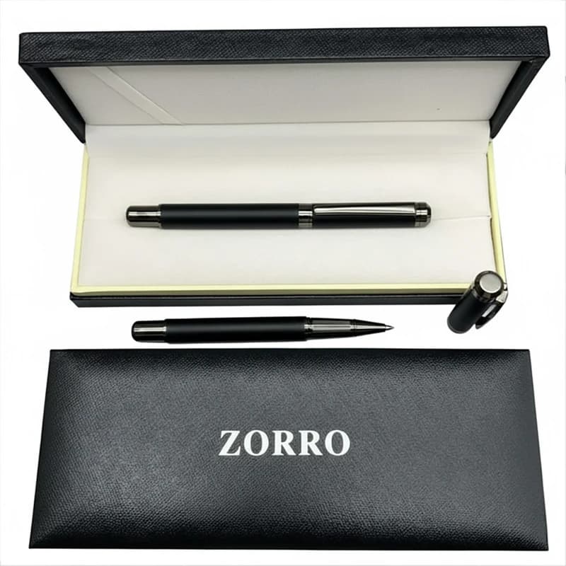 Ручка ролерна ZORRO у подарунковій коробці (чорна) 008 — фото 4