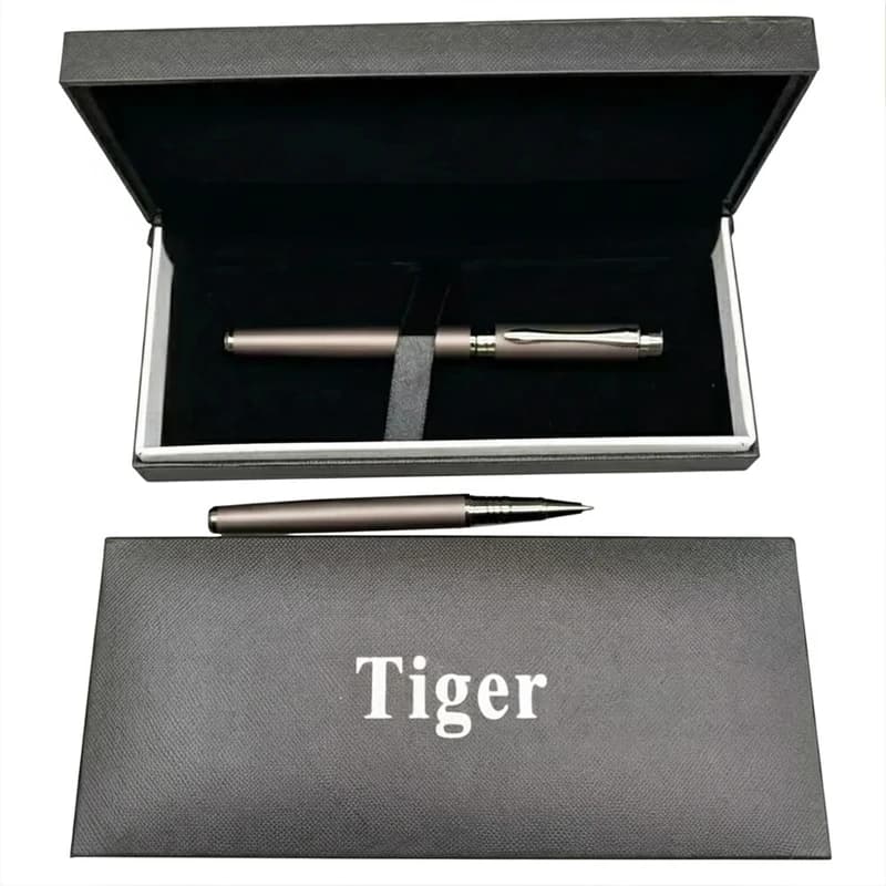 Подарункова ручка ролерна Tiger у футлярі (матово-сіра) 30038