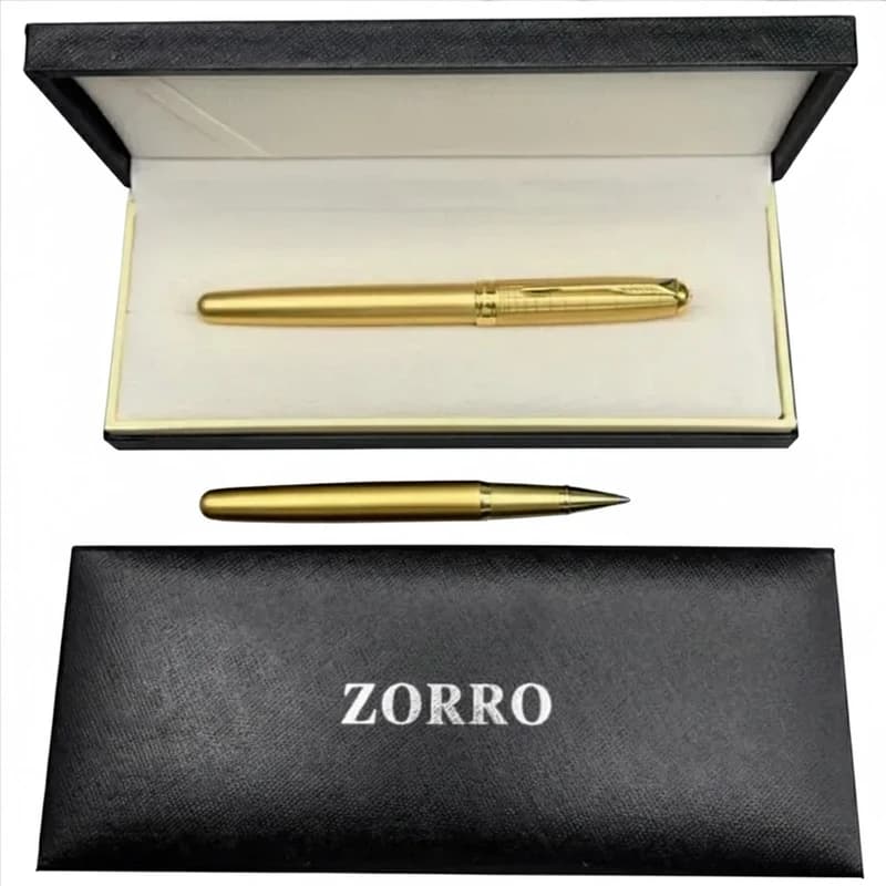 Ручка кулькова ZORRO у подарунковій коробці (золота) 3107