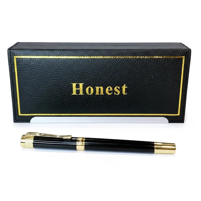 Подарункова ручка кулькова Honest 3232 чорна — фото 4