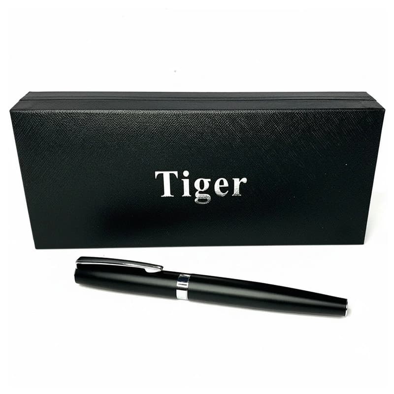 Подарункова ручка ролерна Tiger у футлярі (чорно-срібляста) 382 — фото 3