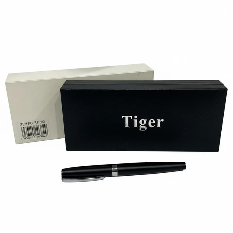 Подарункова ручка ролерна Tiger у футлярі (чорно-срібляста) 382 — фото 6