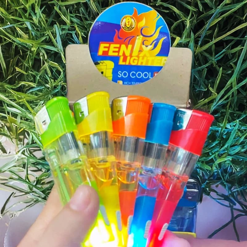 Запальничка п'єзо з ліхтариком прозора кольорова FENIX LIGHTER 288-47 — фото 2