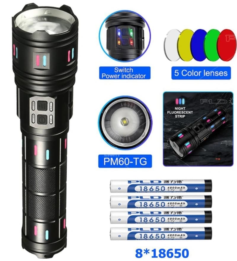 Ліхтар NIGHT VISION FLUORESCENCE AK177-WHITE LASER LED PM60-TG