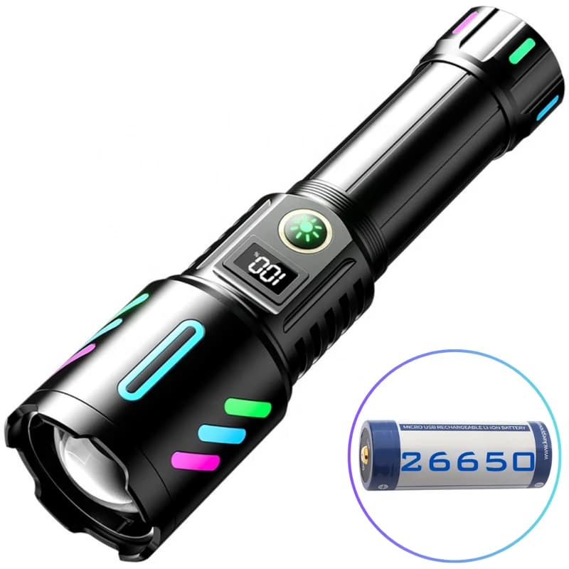 Ліхтар NIGHT VISION FLUORESCENCE W514/1143-WHITE LASER LED PM10-TG, 1x26650, Power Bank, ЗП Type-C, zoom — фото 1